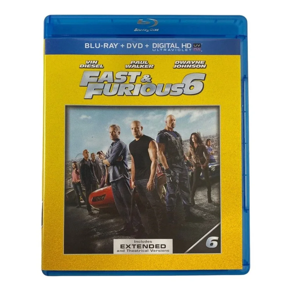 Fast  Furious‎ 6 (Blu-ray, 2013) Action, Vin Diesel, Paul Walker, Dwayne Johnson